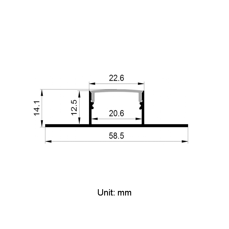 Plaster In LED Drywall Channel For 20mm Double Row LED Strip Lights Plaster In LED Drywall Channel For 20mm Double Row LED Strip Lights